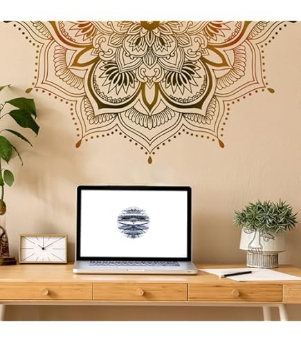 Vinyl Wall Decal Yoga Room Circle Zen Tree Lotus Pose Stickers Mural 4 thumbnail image