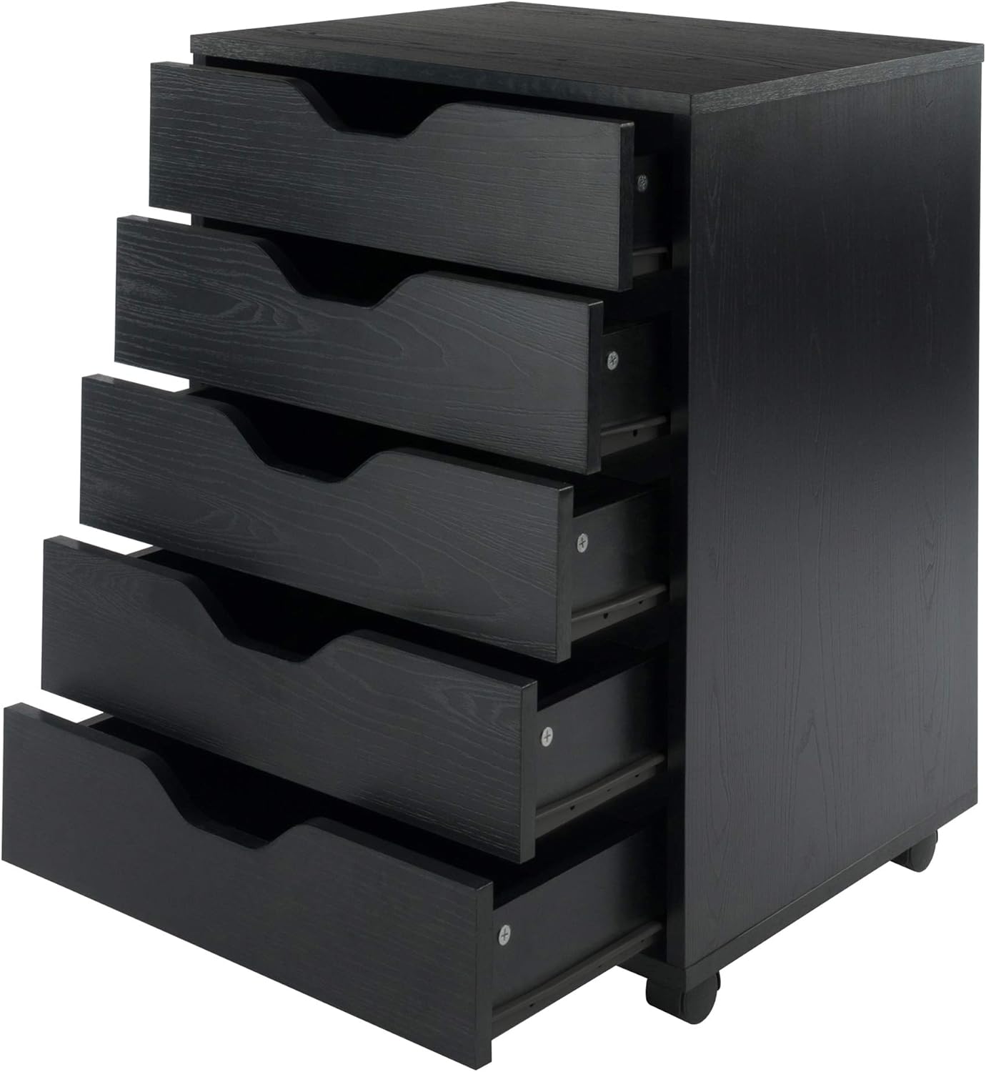 Winsome Halifax Storage/Organization, 5 drawer, Black: Furniture & Decor