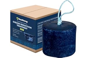 Eco Strong Commercial Grease Trap Treatment | Interceptor Grease Cleaner | Drop In Microbial Block Continually Digests Fats & Eliminate Odors (2 lbs)