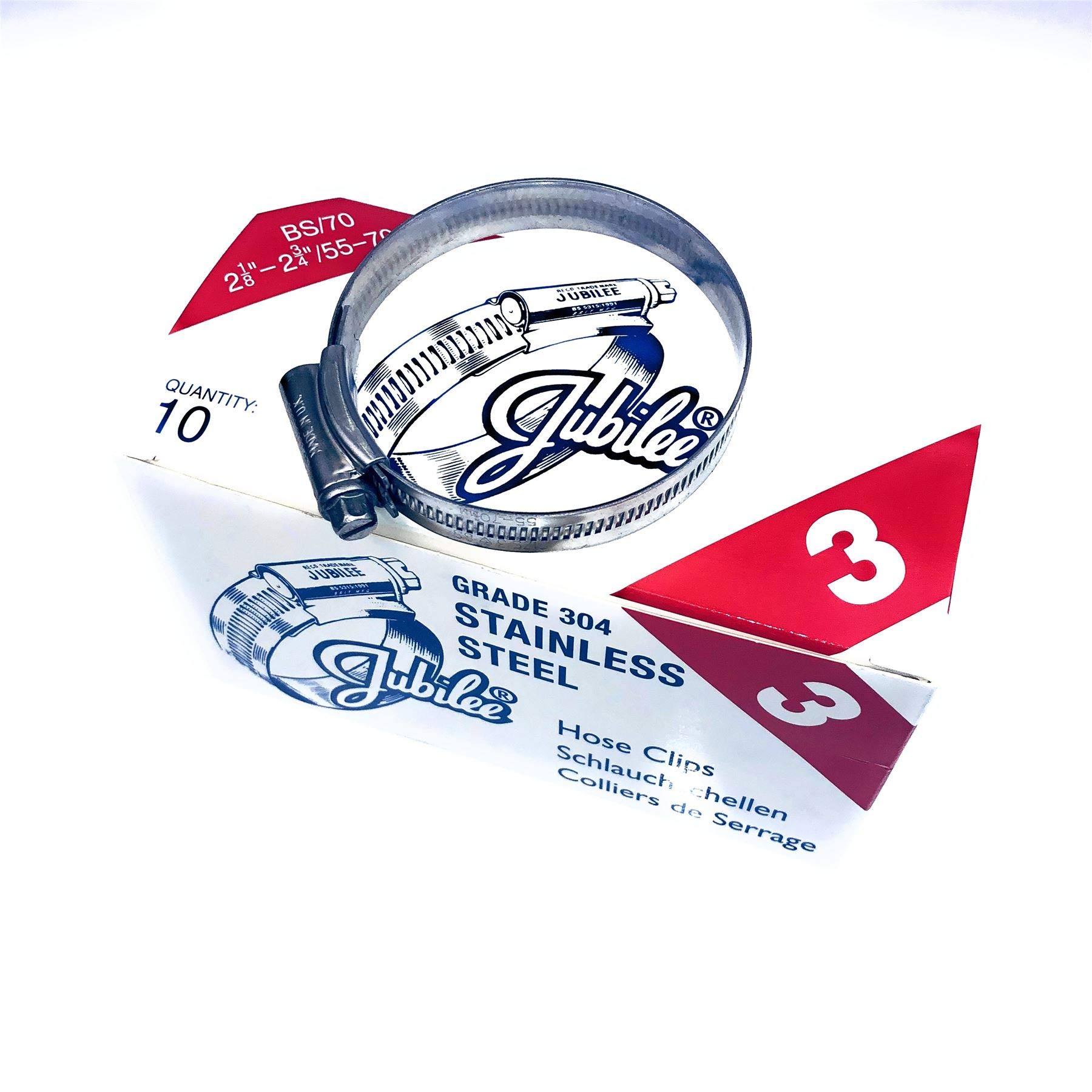 Best Price Square Jubilee® Stainless Steel SS304 Hose Clamp 55-70mm x 10