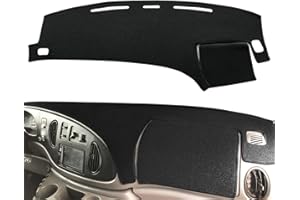 YIZ Dash Cover Mat Custom Fit for Ford E150 E250 E350 E450 Econoline Cargo Van,Dashboard Cover Pad Carpet (Black) J39