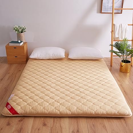 Msm Quilted Cotton Mattress Thick Tatami Sleeping Floor Mat Solid
