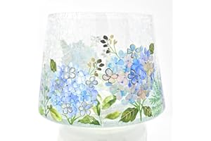 Yankee Candle Hydrangea Crackle Glass Jar Candle Shade - For Large and Medium 1-Wick Orignal Jar Candles ONLY. Not for use with multi-wick candles
