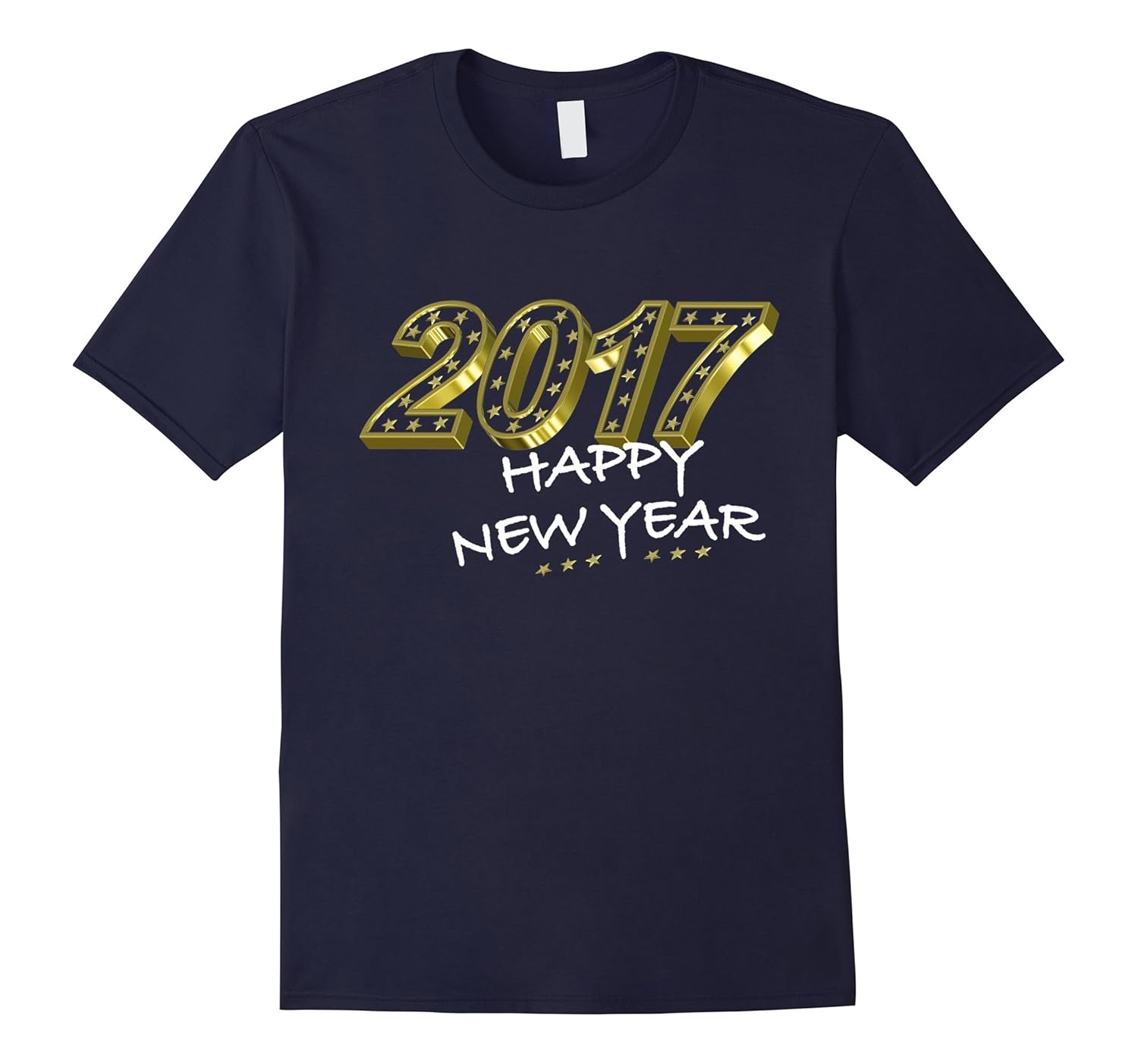 Happy New Year Gold Shirt 2017 Party Supplies T Shirt-ANZ