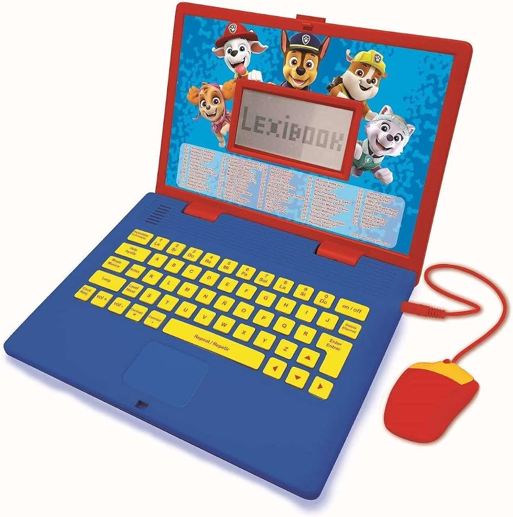 LEXIBOOK Paw Patrol Educational Bilingual Laptop Spanish English Kids