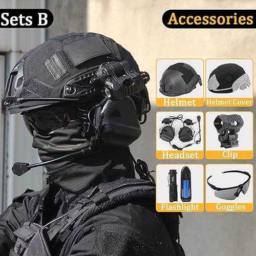 HaoYK MICH 2001 Style Tactical Airsoft Paintball Helm Mit NVG-Halterung Und Seitenschiene Für