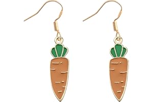MAOFAED Rabbit Carrot Earrings Rabbit Gift Animal Lover Gift Bunny Jewelry for Girl Gift for Daughter