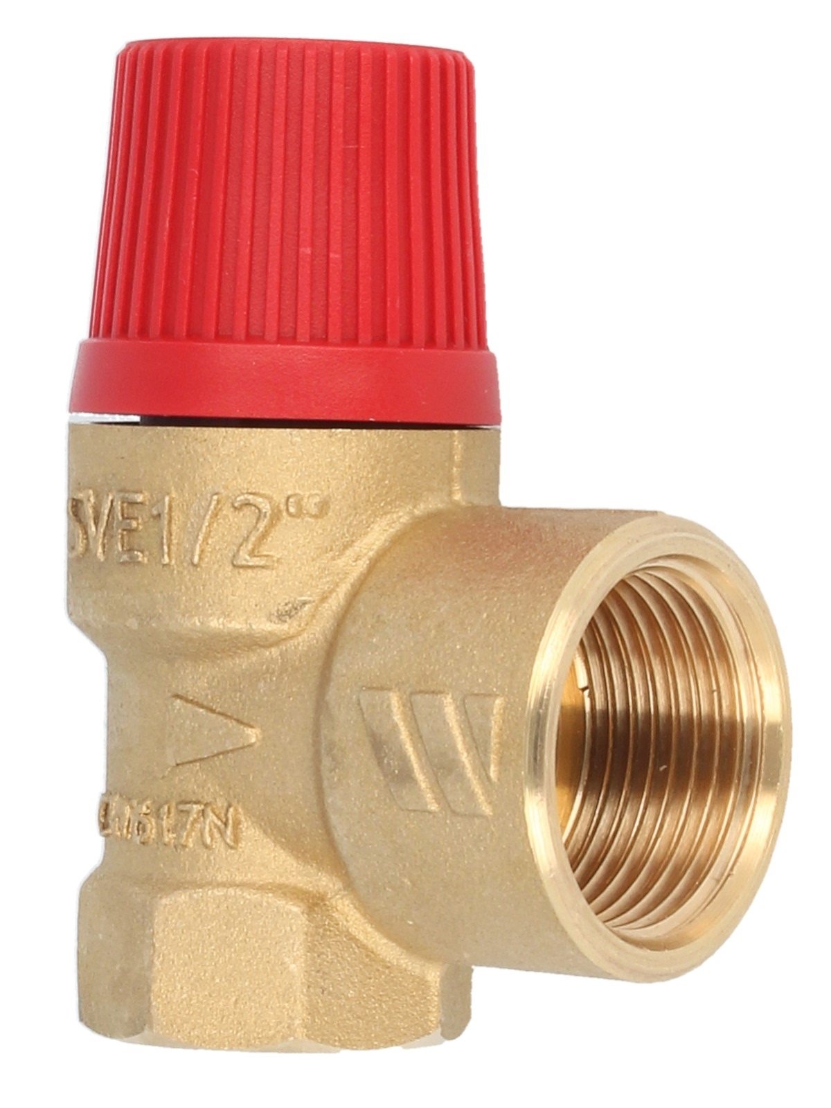 Diaphragm safety valve for closed heating systems, 2.5 bar, up to 50 kW, E 1/2" - A 3/4"
