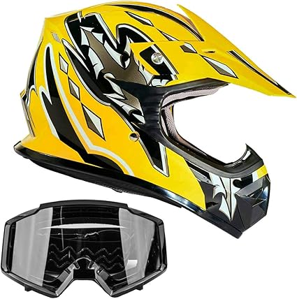 Amazon Com Typhoon Youth Off Road Helmet Goggles Dot Motocross