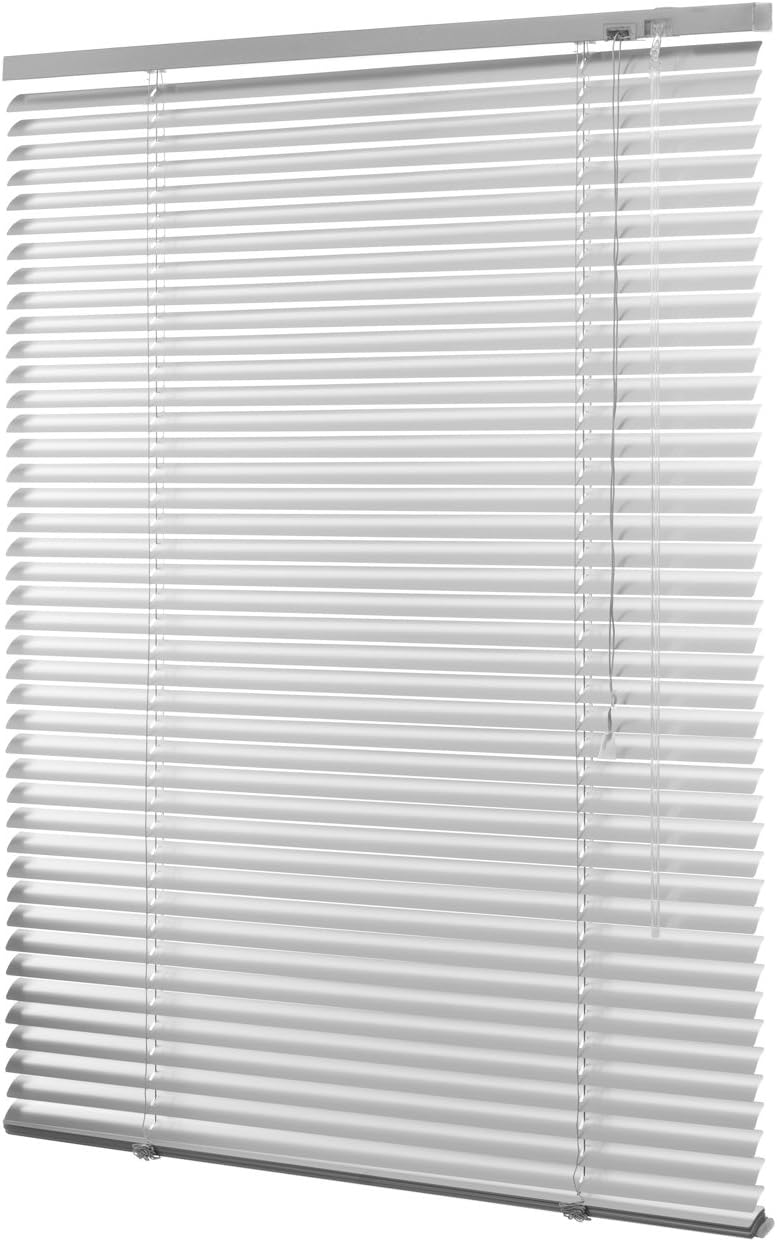 Aluminum Venetian Blind Silver 25mm mounting accessories included numerous sizes (40x130 cm (Width X Height))