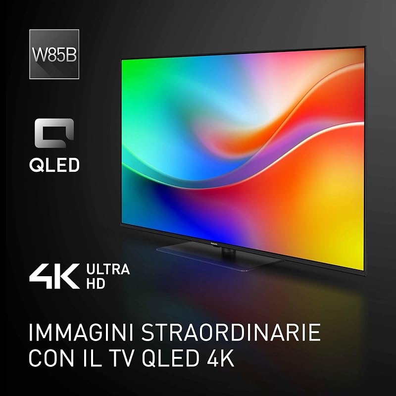 Premium TV-43W85BEZ, Serie W85B, 43 Pollici, Smart TV QLED 4K Ultra HD, 2025, 120Hz, Fire TV, Dolby Vision e Atmos, Modalità Game Extreme, Supporto Alexa, Apple, Bluetooth, Nero