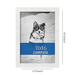 ArtToFrames 11x16 Inch White Picture Frame, This
