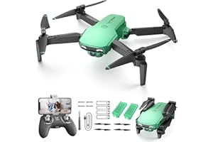 NEHEME NH525 Drone with Camera for Kids, Foldable Mini Drones Toys for Boys with 1080P HD Camera, Christmas Birthday Holiday Gifts ideas for Boys, One Key Start, 2 Batteries, Upgraded Version, Green