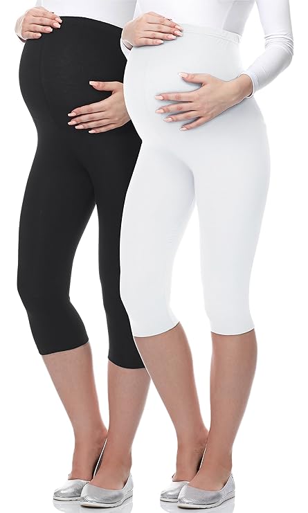 Be Mammy 3/4 Umstandsleggings BE-03 2er Pack