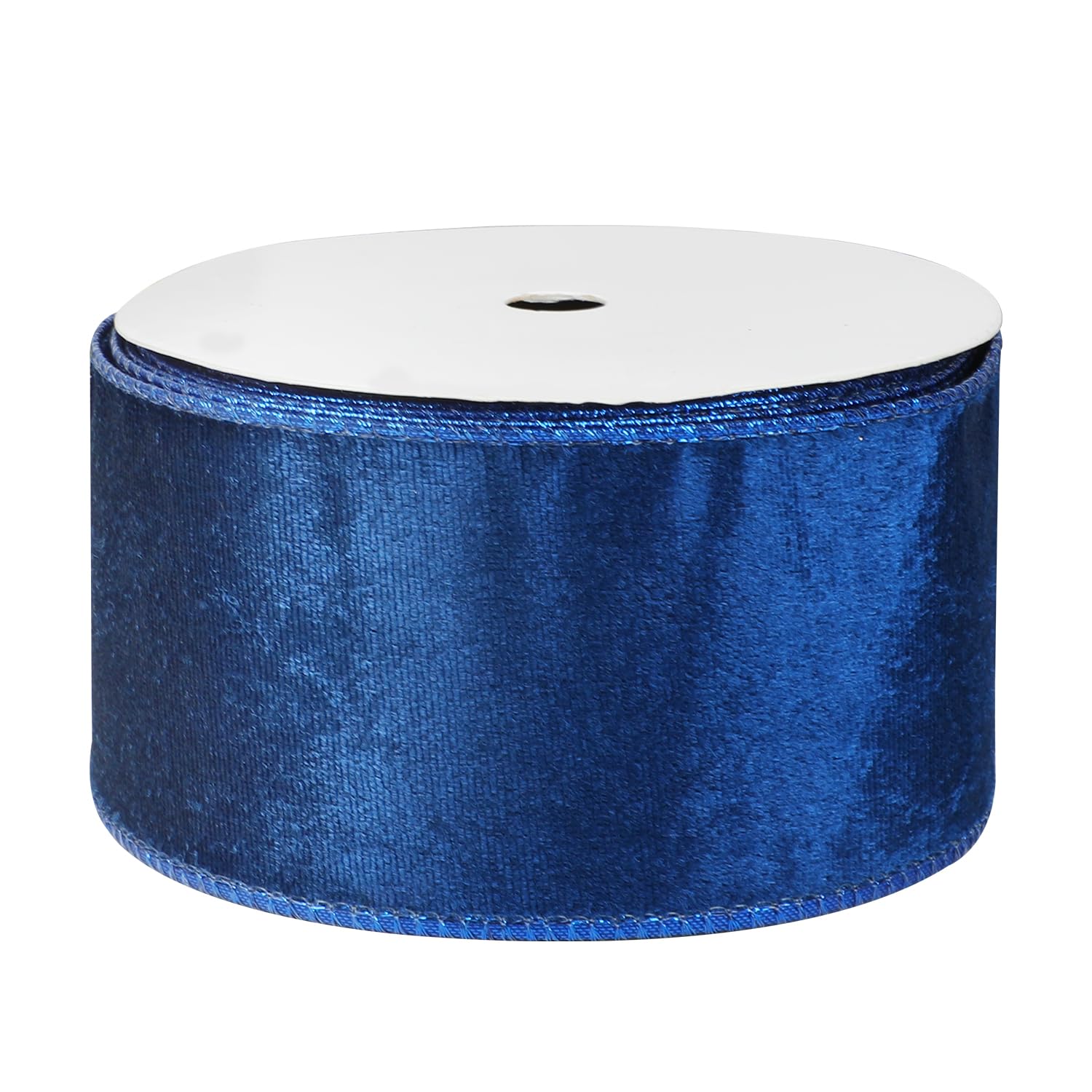 VEYLIN Royal Blue Satin Ribbon 63mm, 9m(10 Yards) Double Sided Solid Colors Velvet Ribbon for Christmas Tree Decoration DIY Craft