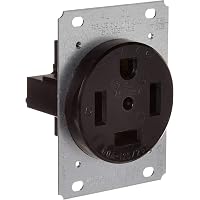 Leviton 30 Amp 250 Volt Industrial Plug – Black, Angle, Grounding, Straight Blade, NEMA 6-30P, 10-Year Warranty