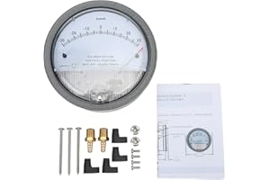 HYUDUO Differential Pressure Gauge HVAC Pointer Pressure Gauge Differential Pressure Detection Gauge Clean Room HVAC Filter Industrial Pressure Gauges