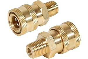 YAMATIC Pressure Washer Fitting, 1/4" Male Npt To 1/4" Socket, 1/4 inch Quick Connect Coupler, 5000 PSI Pressure Washer Coupler 2Pcs