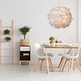 Klass Home Collection 40cm White Feather Light Shade Pendant Ceiling Lamp view 9
