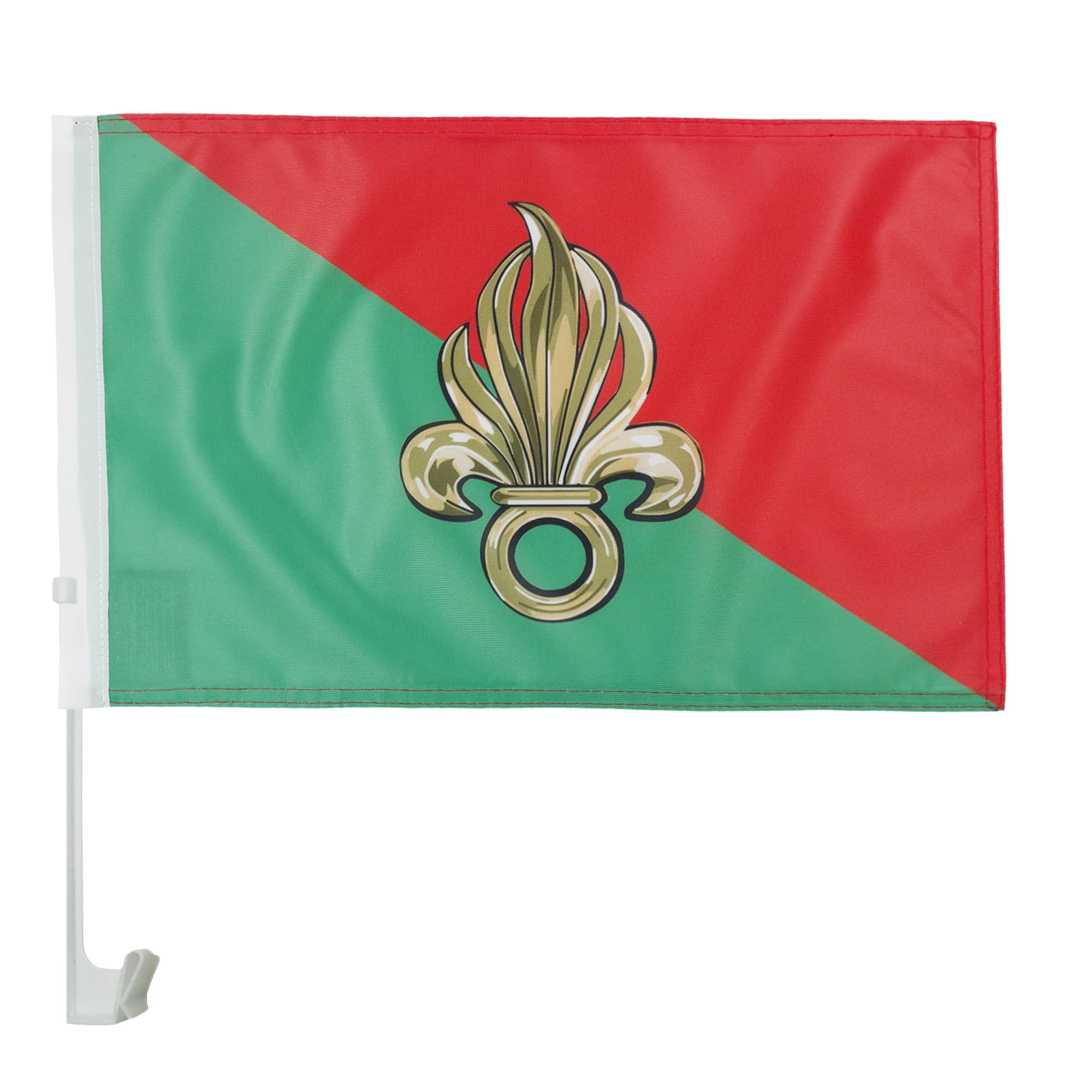 AZ FLAG French Foreign Legion Car Flag 18'' x 12'' - Army of France Car flags 30 x 45cm - Banner 18x12 INCHES PLASTIC STICK