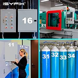 iSYFIX Reflective Vinyl Numbers Stickers – 6 Inch