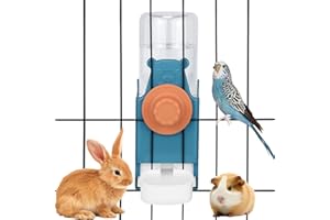 Kenond 17 oz Pet Water Bottle,Guinea Pig No Drip Water Bowl for Cage,Hanging Automatic Gravity Water Dispenser for Small Animals Rabbit Hedgehog Chinchilla Bunny Bird Canary Budgies