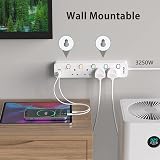 Mscien 4M Extension Lead with USB Slots 4 Way 3 USB 3250W UK Plug view 4