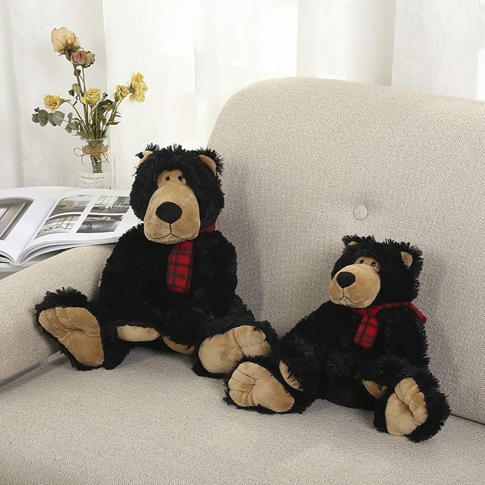 AMERLL Soft Teddy Bear Stuffed Animal Plush Bear Durable Stuffed Animal Teddy Bear Plush Toy Gifts for Toddler Girls Kids,Black,9.4 inches: Toys & Games