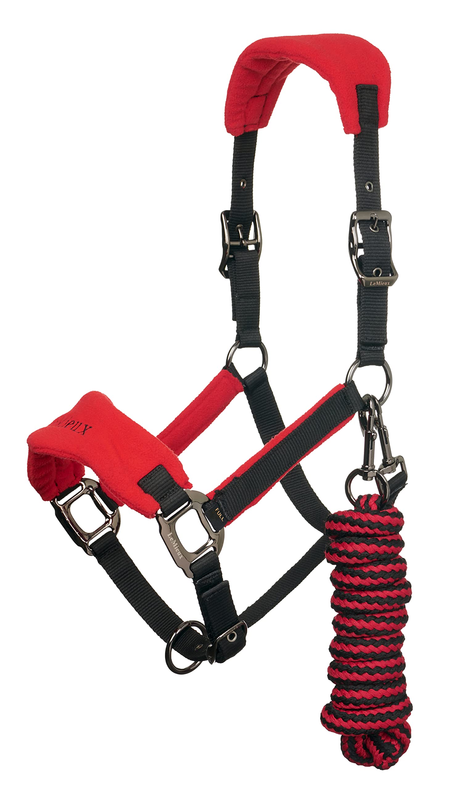 LeMieux Vogue Fleece Headcollar - Halter & Leadrope (Chilli - X-Full) Image