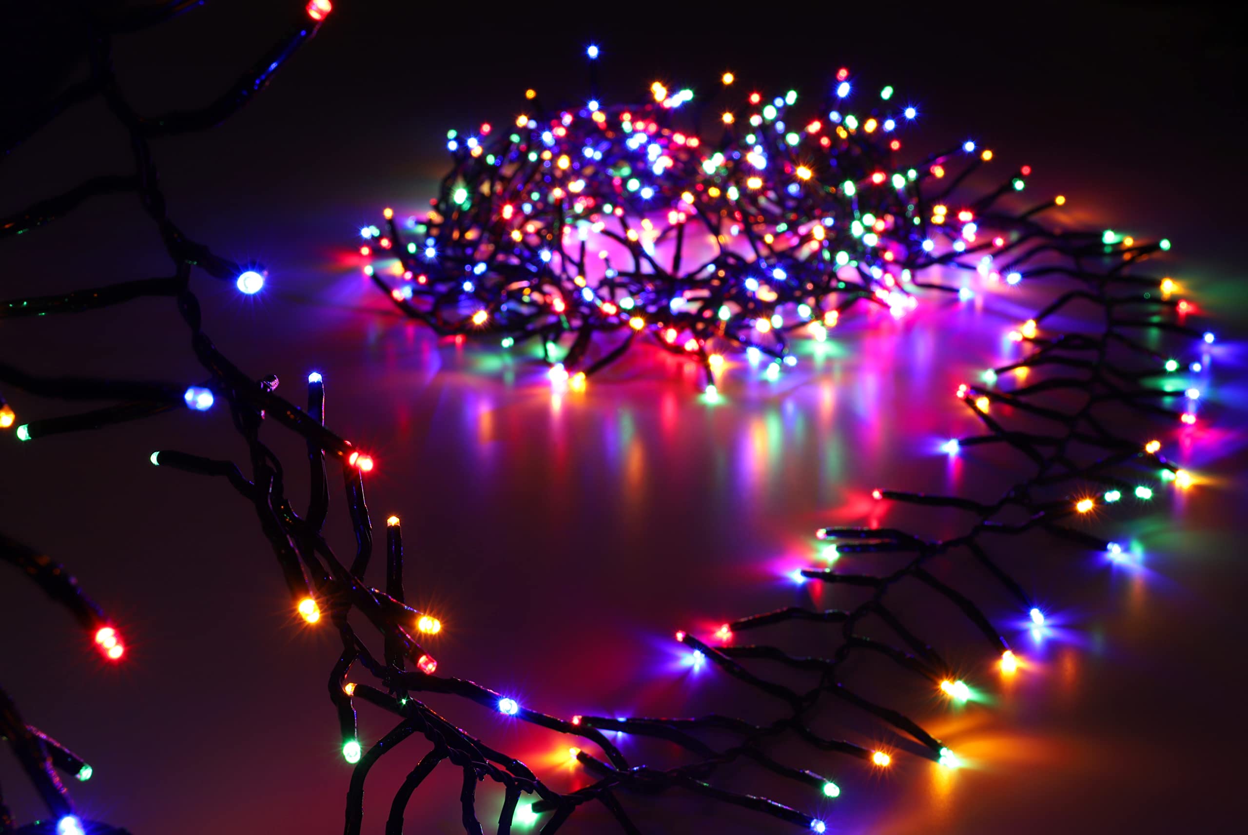 Christmas Concepts® 500 6M/20FT Multi Colour LED Cluster Lights with 8 Function Controller - Indoor/Outdoor - Christmas Lights