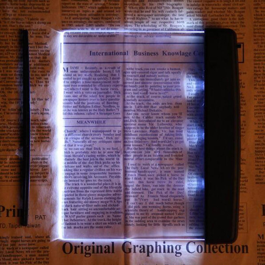 luz led de lectura de libro placa plana
