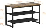 SIMPDIY 3 Tier Shoe Rack Bench Rustic Brown Steel Wood 150kg Load view 3