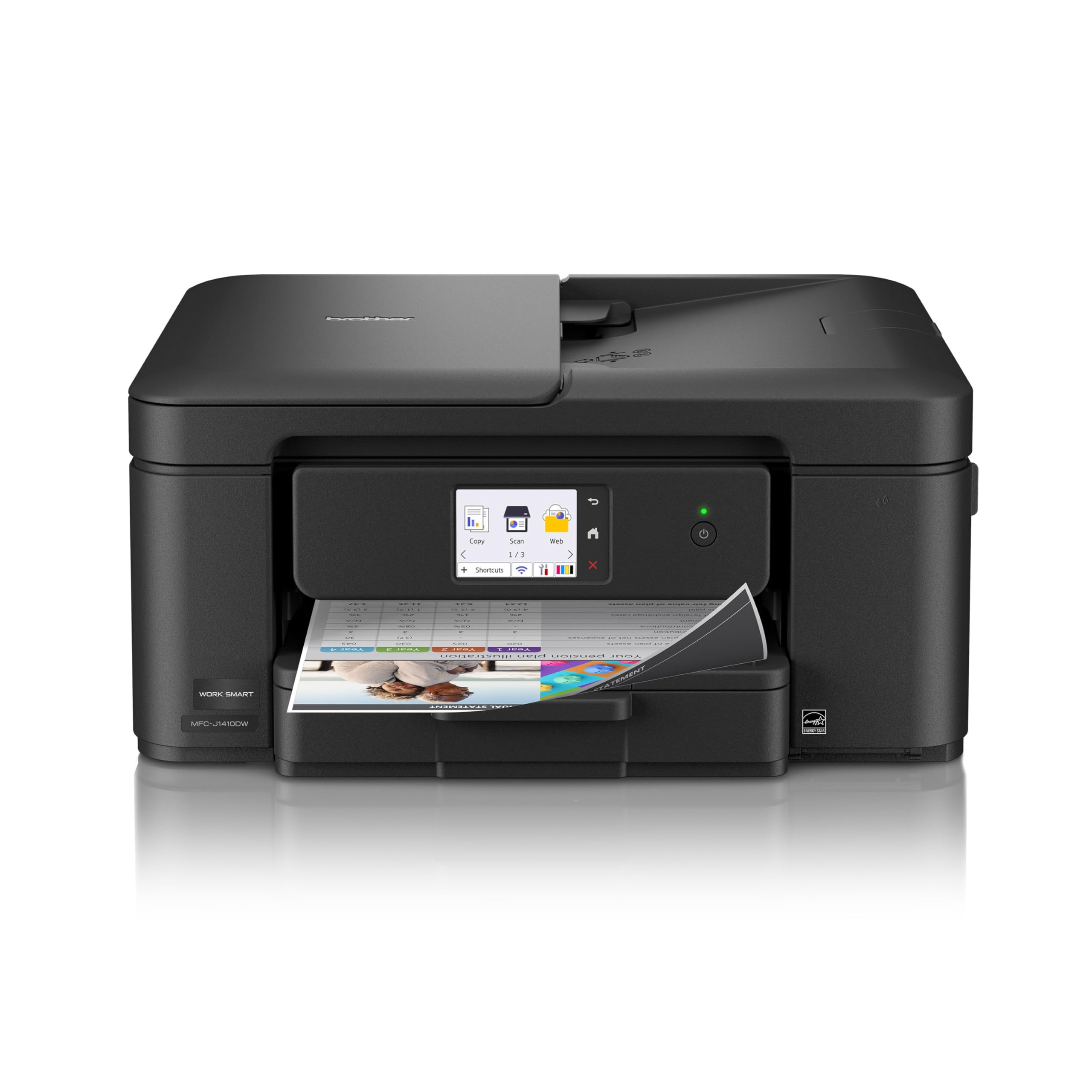 Photo 1 of ***PARTS ONLY***Brother Work Smart 1410 Wireless Color Inkjet All-in-One Printer with 2.7” Color Touchscreen and Automatic Duplex Printing | Includes Refresh Subscription Trial(1) (MFC-J1410DW)
