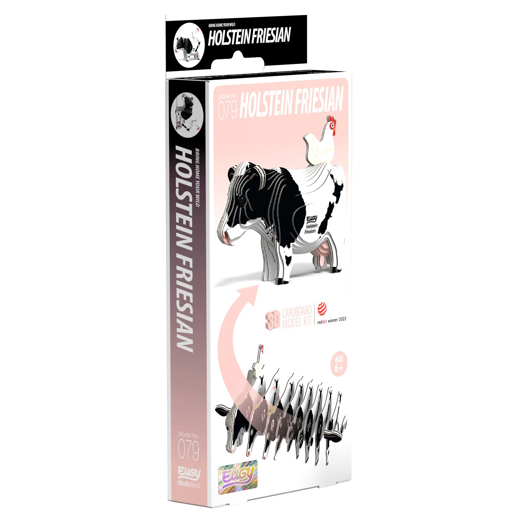 EUGY Holstein Friesian Cow Model 3D Craft Kit