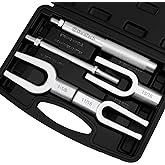 DURATECH 5-Piece Ball Joint Separator Set, Pickle Fork Tool Set | Tie Rod Removal Tool, 1-1/8", 15/16", 11/16", Ball Joint Fork for Cars and Light Vans, Air Hammer Compatible, with Suitcase