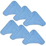 KeeTidy Triangle Replacement Mop Pads for PurSteam ThermaPro Elite 12 in 1 and PureClean XL Rolling Steam Cleaner (6 Packs)