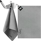 LAQS Magnetic Golf Towel 24 x16 – Premium Waffle Weave Microfiber Golf Rag with Strong Magnet and Clip for Clubs & Carts – Ultra-Absorbent, Quick-Dry Golf Towel for Cleaning Clubs & Balls
