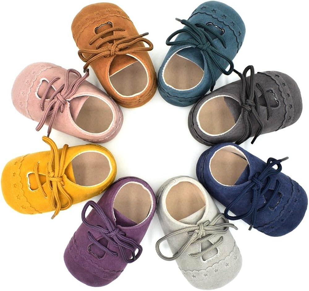 Dukars Baby Boys Girls Soft Sole Moccasins Lace-up Infant Toddler Shoes Sneaker: Clothing