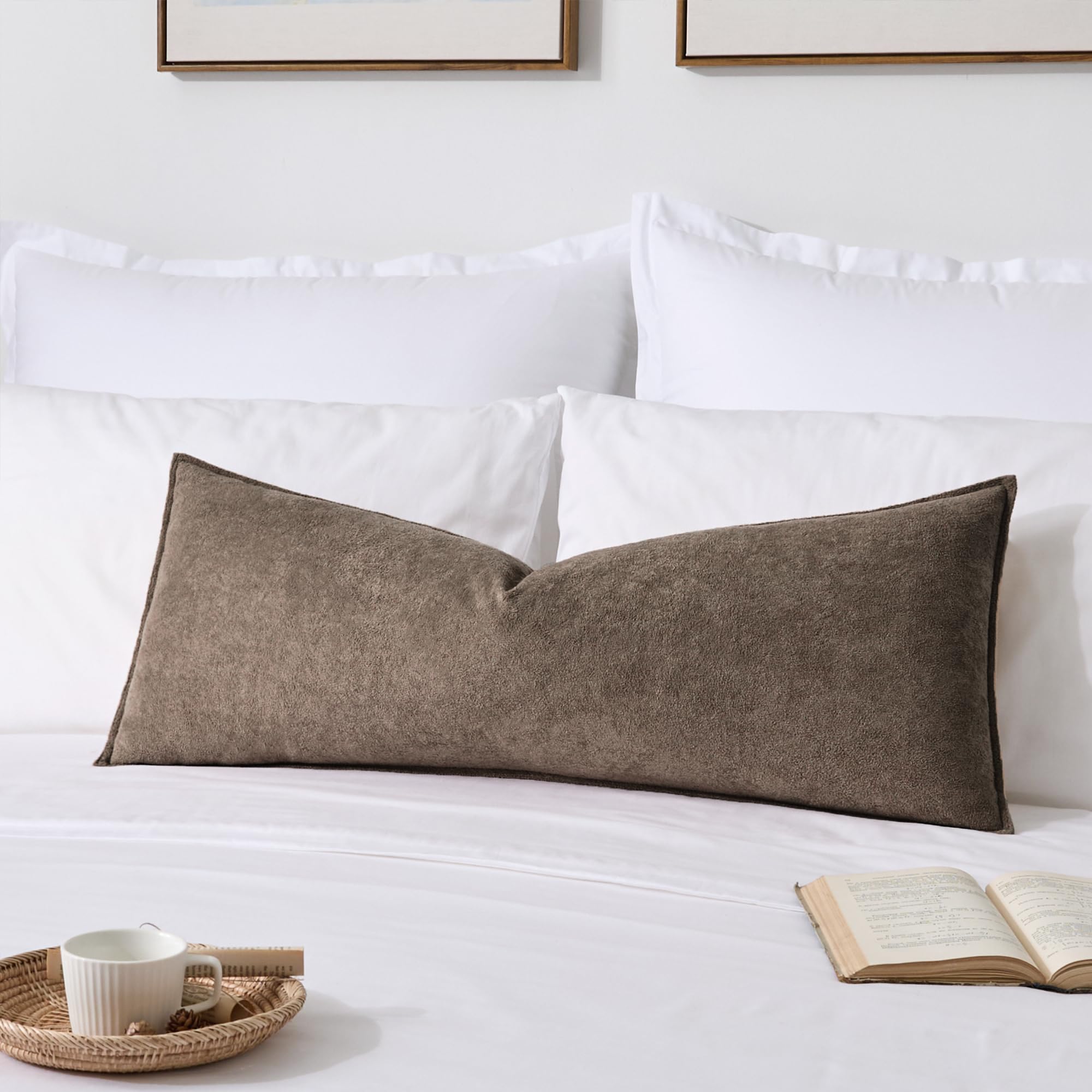 Photo 1 of Kevin Textile 14x36 Inch Long Lumbar Cover 1 Pack Soft Boucle Textured Decorative Waterproof Rectangle Cushion Elegant Accent Pillows 