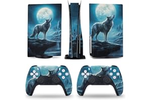 AoHanan Resentment of The Wolf PS5 Skin Console and Controller Accessories Cover Skins Anime Vinyl Cover Sticker Full Set for Playstation 5 Disc Edition