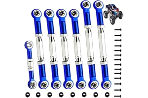 XZSNLYZ (2024 Upgrade) 78-108mm Stainless Steel Turnbuckles/Camber Link for 1/10 Traxxas Slash 4X4 VXL/Rustler 4X4 VXL/Stampede 4X4 VXL/Hoss 4X4,RC Car Hops Up Parts(Blue)