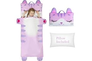 Wizland Sleeping Bag for Kid-Thick Cut Flannel School Mat for Boys and Girls Kindergarten Portable Nap Mats Super Soft, Warm, Cozy, 5.5 Pounds Thickened, 61.8"×28.3" Kid Gift for 3 4 5 6 7 8 9