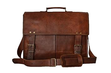 pranjals house Cocoa Brown Leather Twin Pocket Messenger Bag