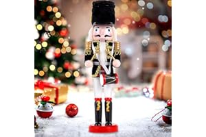 COMBIUBIU 11.8 Christmas Decorations Nutcracker Hanging Ornaments,Wooden Nutcracker Figures,Festive Collectible Nutcracker Gift forTable Desktop Fireplace
