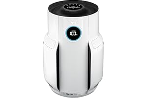Shark Air Purifier for Home, NeverChange, for Large Room, Bedroom, Home Office, HEPA-Exceeding Filter, Captures Pollutants, Pet Dander, Dust, Odor, Smoke, and More, HP153, White