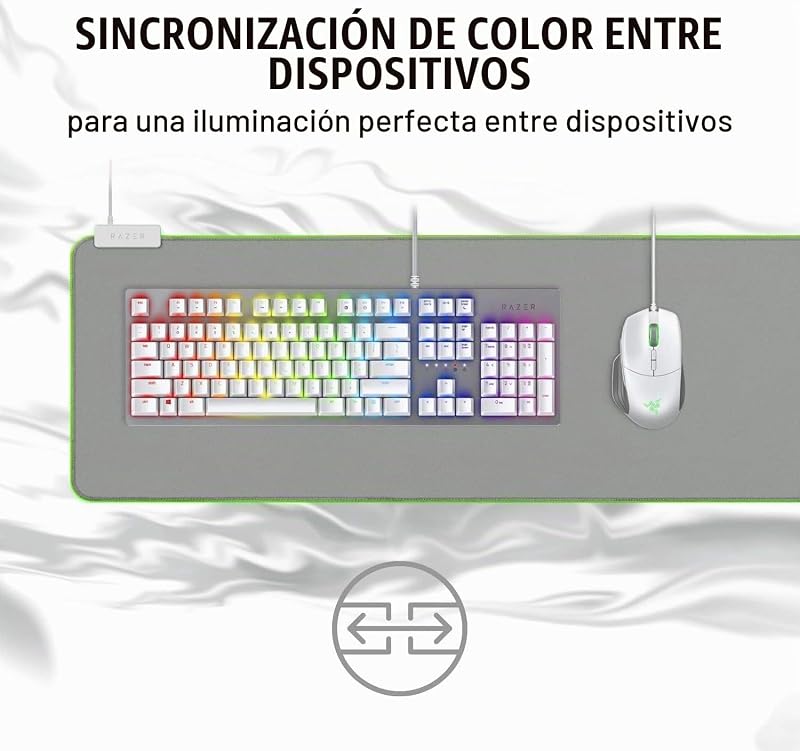 Goliathus Extended Chroma - Tapete de rato (compatível com Synapse 3, base de borracha antiderrapante, fixação de cabo, 255 x 355 x 3 mm) Mercury