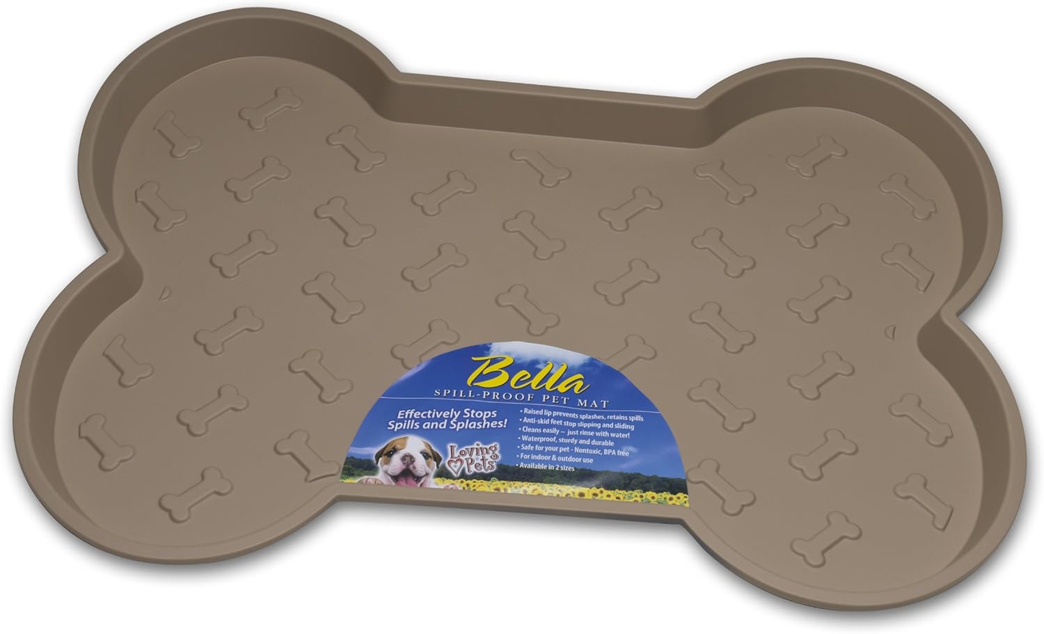 Bella SpillProof Pet Mat For Dogs Ideal For Dog And Cat Food And Water Bowls Skid Resistant