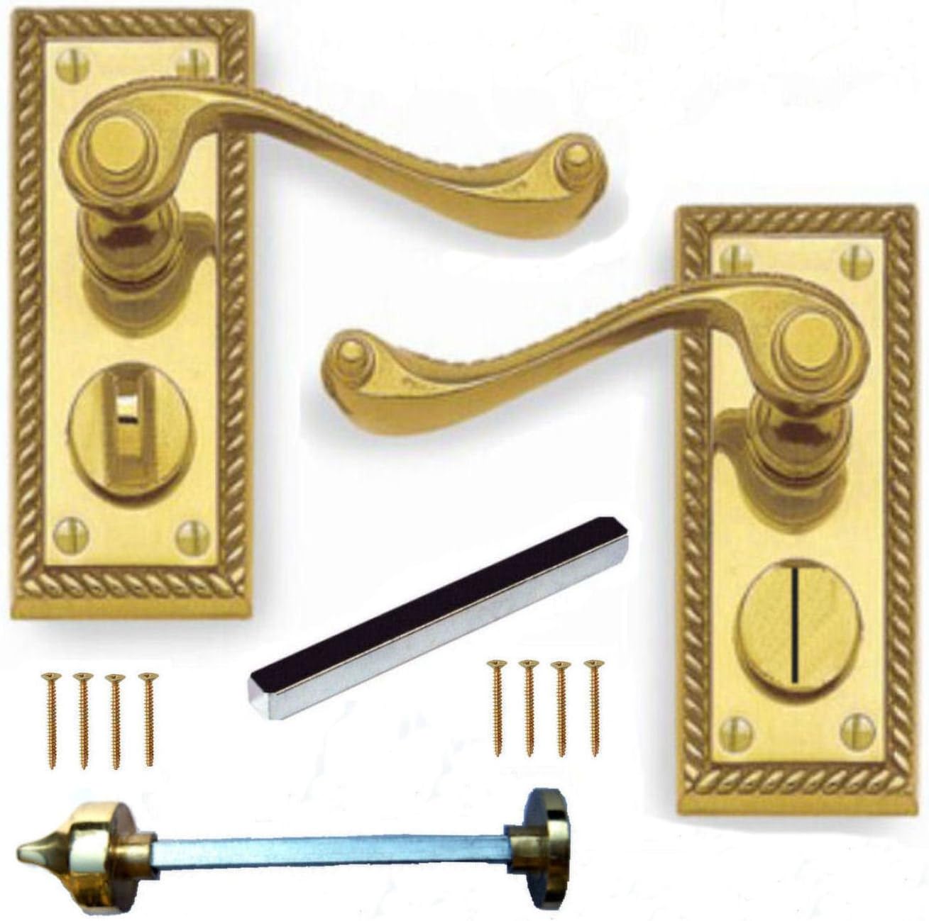 Polished Brass Suite Privacy WC Door Handles Pair Amazon.co.uk DIY & Tools Polished Brass Suite Privacy WC Door Handles Pair Amazon.co.uk DIY & Tools