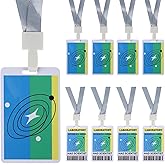 50 Sets Science Name Badge Science Decorations Party Science Lanyards and PVC VIP Pass Cards for Scientist Accessories Science Birthday Party Decorations Science Lab Decorations Science Party Favors