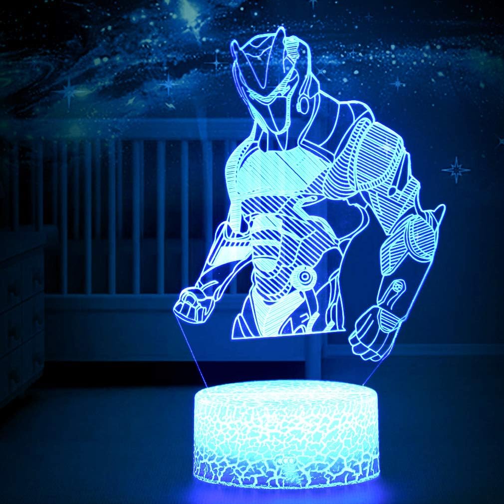 Game Series Night Light Omega Raven Scar 3D Lamp 7 Color Table Lava Mood Lamp for Child Christmas Birthday Gifts Fans Omega Crackle Base Christmas Festival Gift